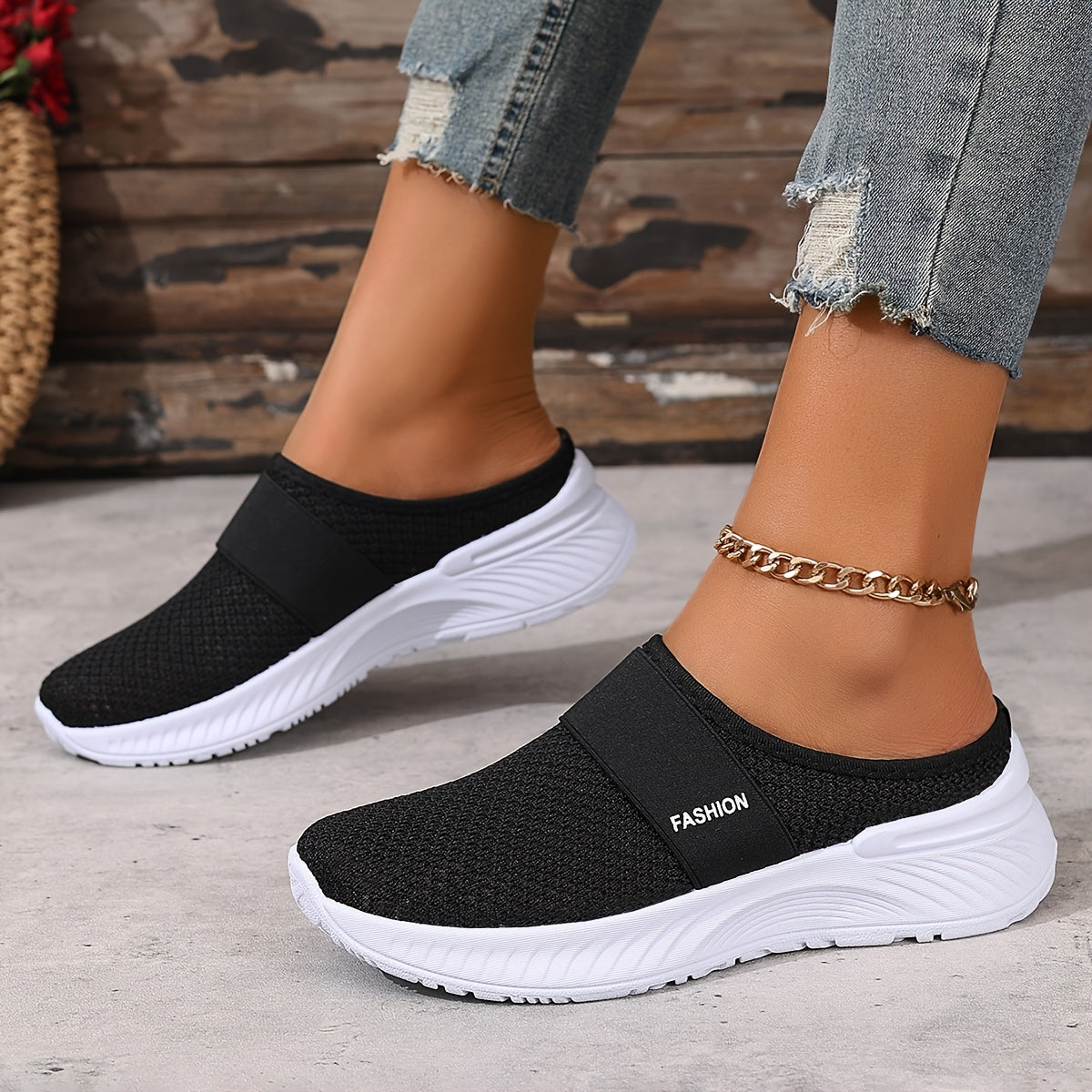 Fenella | Breathable Mesh Slip-On Sneakers