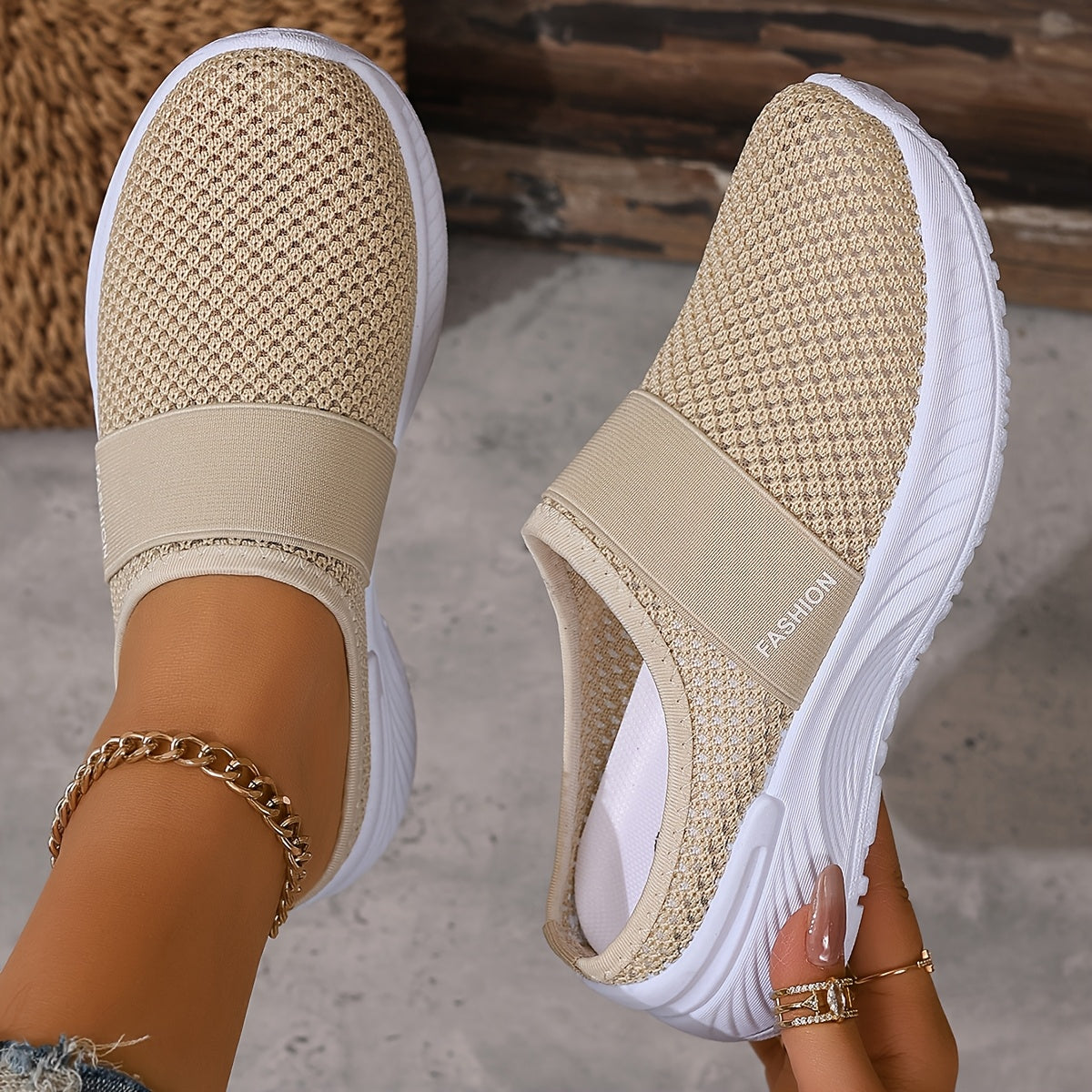 Fenella | Breathable Mesh Slip-On Sneakers