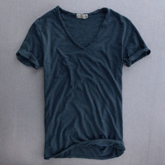 Monty | Men's Slim Fit V-Neck T-Shirt – Navy