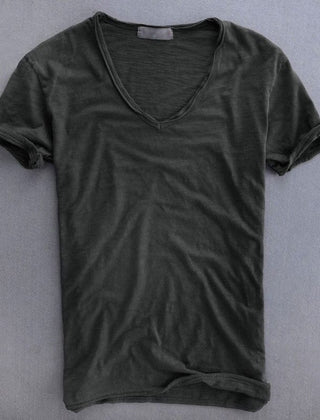 Monty | Men's Slim Fit V-Neck T-Shirt – Black