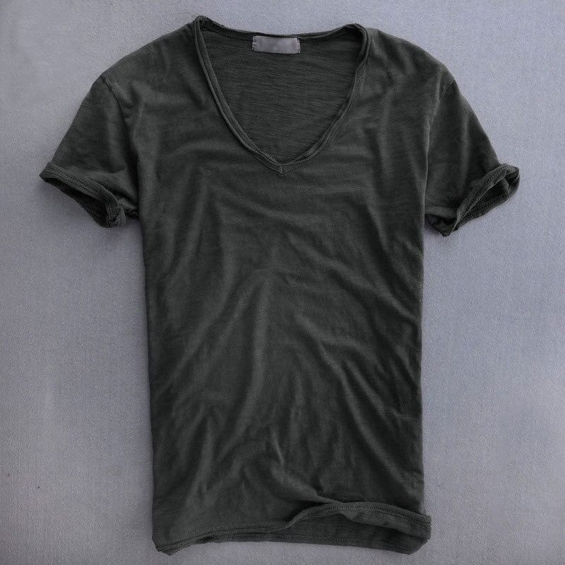 Monty | Men's Slim Fit V-Neck T-Shirt – Black