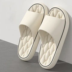 Ambrose | Cushioned Pillow Slide Sandals with Soft Insole – Beige