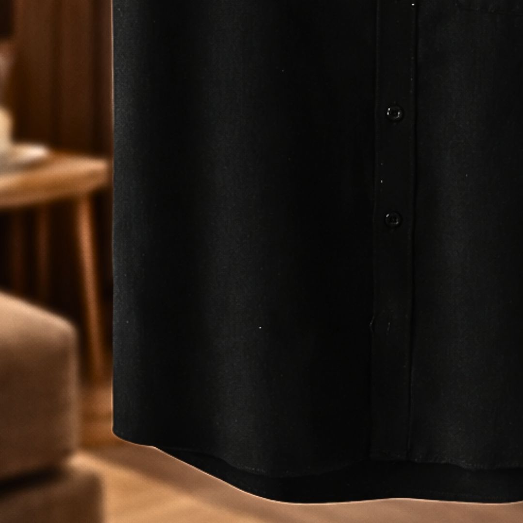 Finn | Short Sleeve Linen Shirt with Mandarin Collar