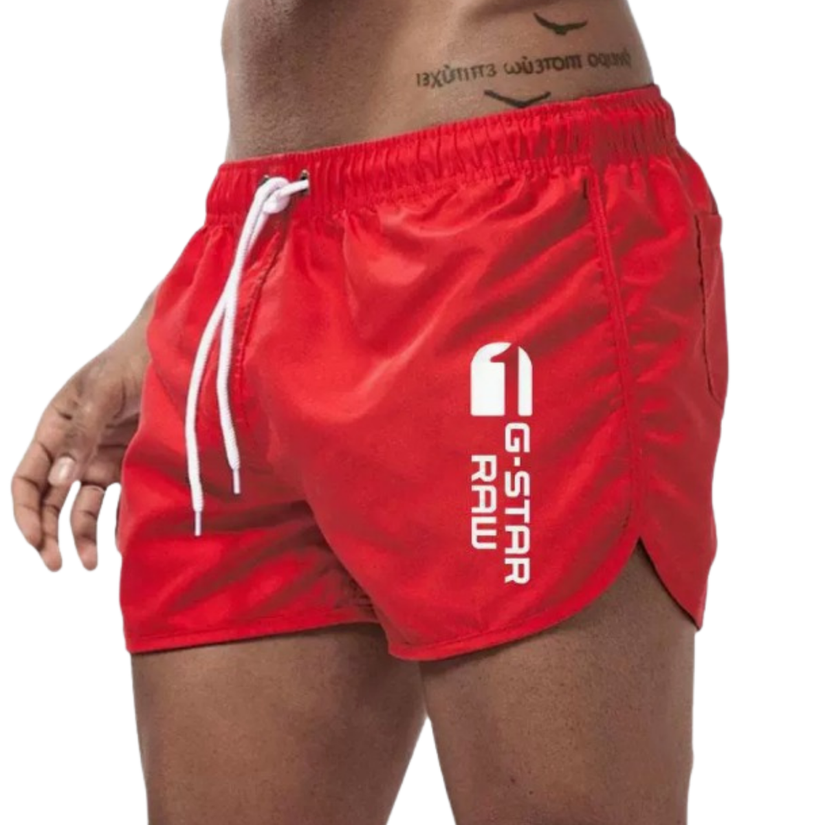 Rory | Men's Short Swim Shorts – Red