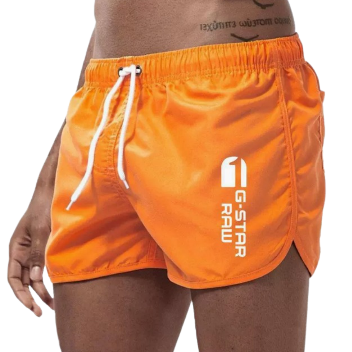 Rory | Men's Short Swim Shorts – Orange