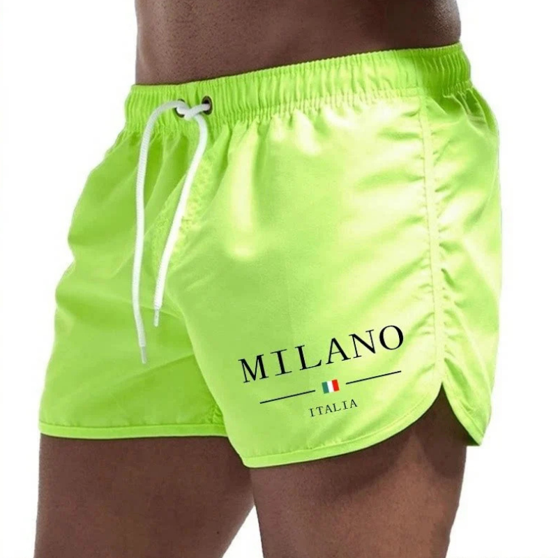 Hamish | Men's Minimalist Swim Shorts – Neon Green