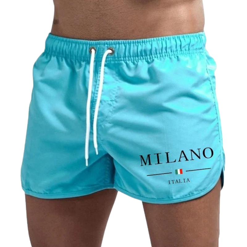 Hamish | Men's Minimalist Swim Shorts – Lake Blue