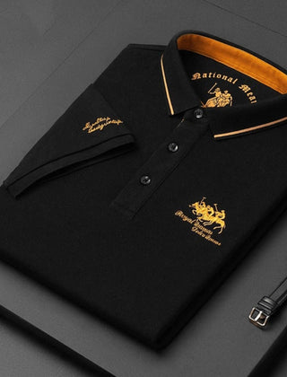 Lachlan | Premium Short Sleeve Polo – Black