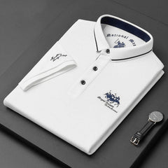Lachlan | Premium Short Sleeve Polo – White