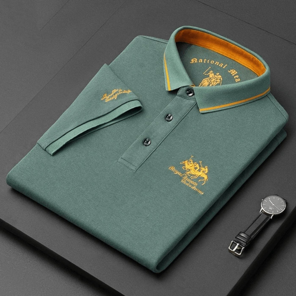 Lachlan | Premium Short Sleeve Polo – Green