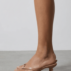 Noelle | Kitten Heel Crossover Strap Sandals