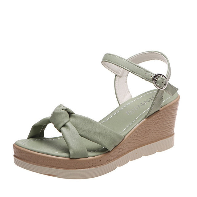 Odessa | Women's Platform Sandals with Crossover Straps