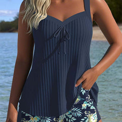 Bellamy | Women's Striped Tankini with Swim Shorts
