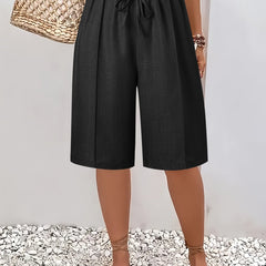 Cosima | Elegant High Waist Shorts – Black