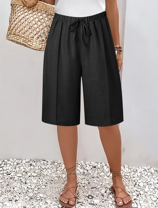 Cosima | Elegant High Waist Shorts – Black