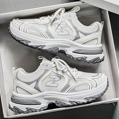 Philippa | Casual Lace-Up Walking Sneakers – White