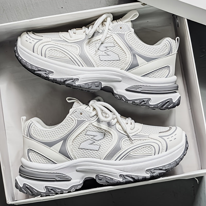 Philippa | Casual Lace-Up Walking Sneakers – White