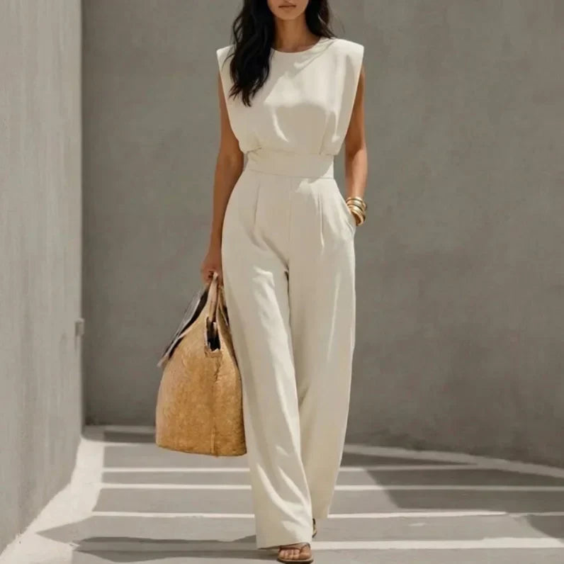 Maren | Belted Wide Leg Jumpsuit
