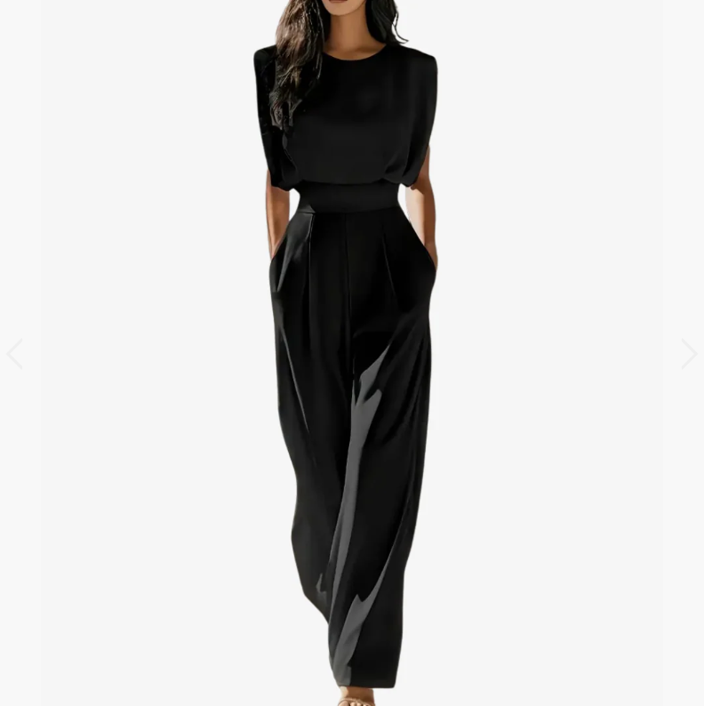 Maren | Belted Wide Leg Jumpsuit – Black