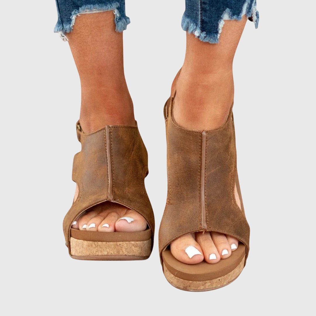 Bronwen | Orthopaedic Strap Comfort Sandals – Brown