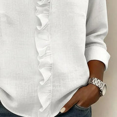 Etta | Ruffle Blouse with V-Neck