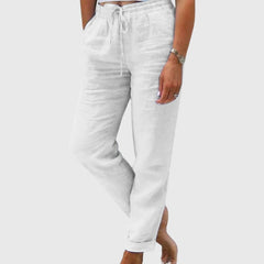 Georgie | Women's Wide Leg Everyday Pants – White