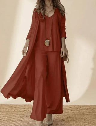 Goldie | Elegant Three Piece Set – Burgundy