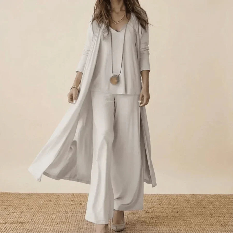 Goldie | Elegant Three Piece Set – White