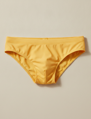 Wes | Men's Bright Swim Briefs with Drawstring – Sun Yellow