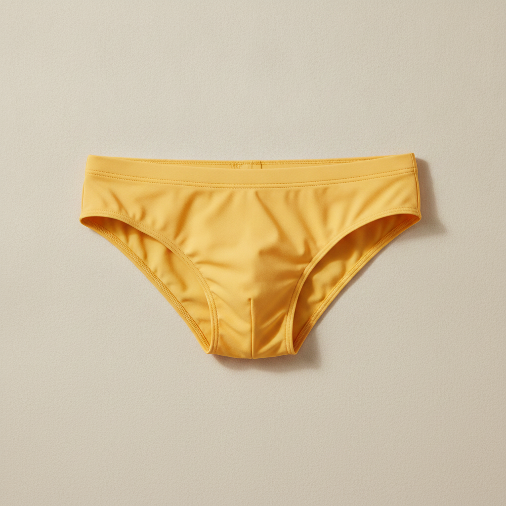 Wes | Men's Bright Swim Briefs with Drawstring – Sun Yellow