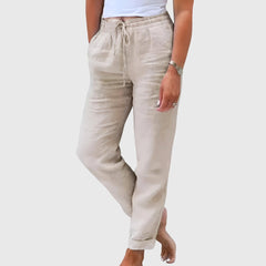 Georgie | Women's Wide Leg Everyday Pants – Beige