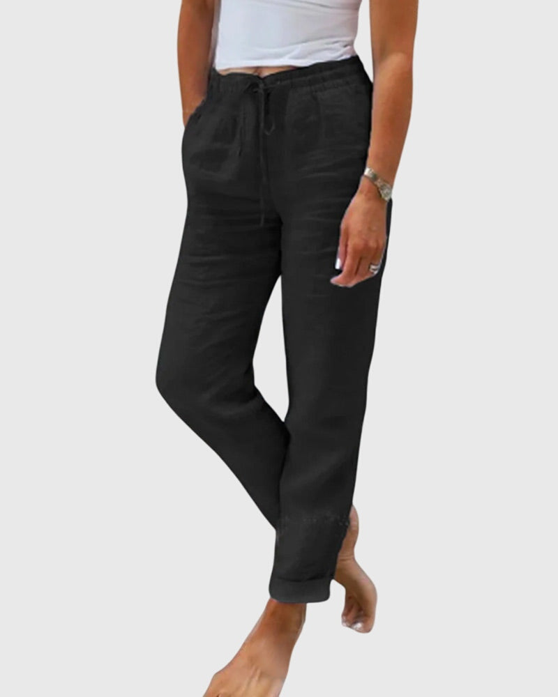 Georgie | Women's Wide Leg Everyday Pants – Black