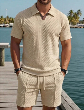 Rafe | Knit Short Set with Drawstring Waist – Khaki