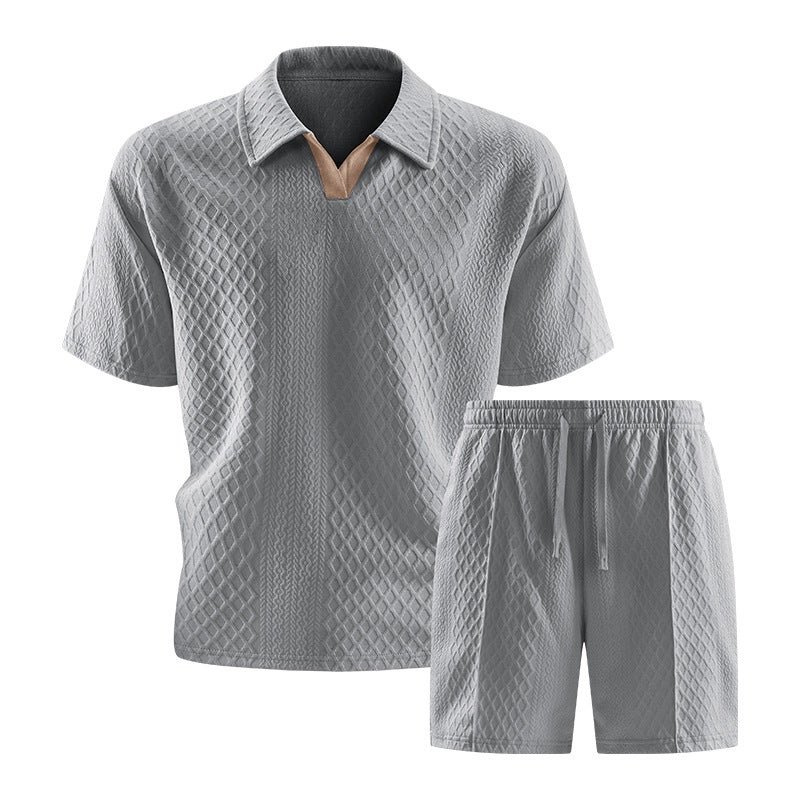 Rafe | Knit Short Set with Drawstring Waist – Grey