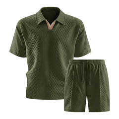 Rafe | Knit Short Set with Drawstring Waist – Green