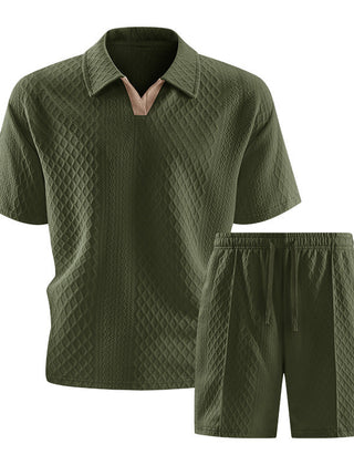 Rafe | Knit Short Set with Drawstring Waist – Green