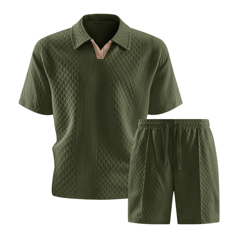 Rafe | Knit Short Set with Drawstring Waist – Green