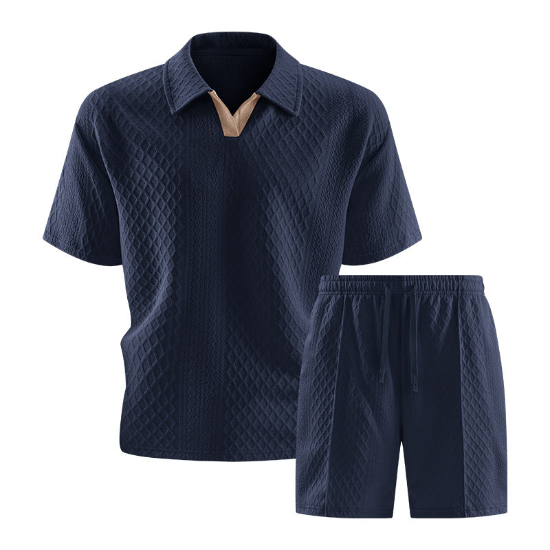 Rafe | Knit Short Set with Drawstring Waist – Navy