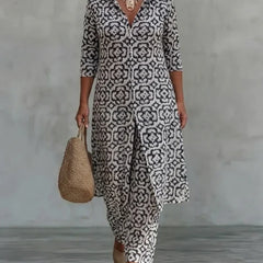 Orla | Button-Front Set with Matching Print