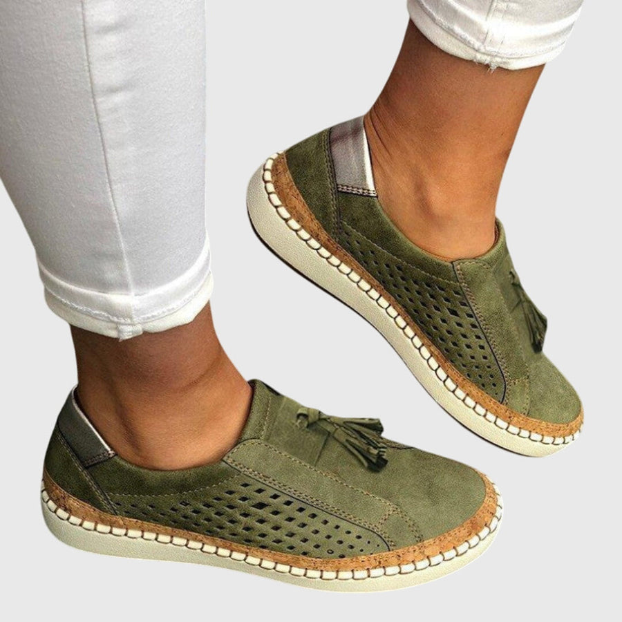 Arabella | Breathable Orthopaedic Slip-On Shoes – Green