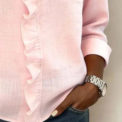 Etta | Ruffle Blouse with V-Neck