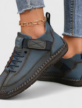 Davina | Cushioned Orthopaedic Wide Fit Sneakers – Dark Blue