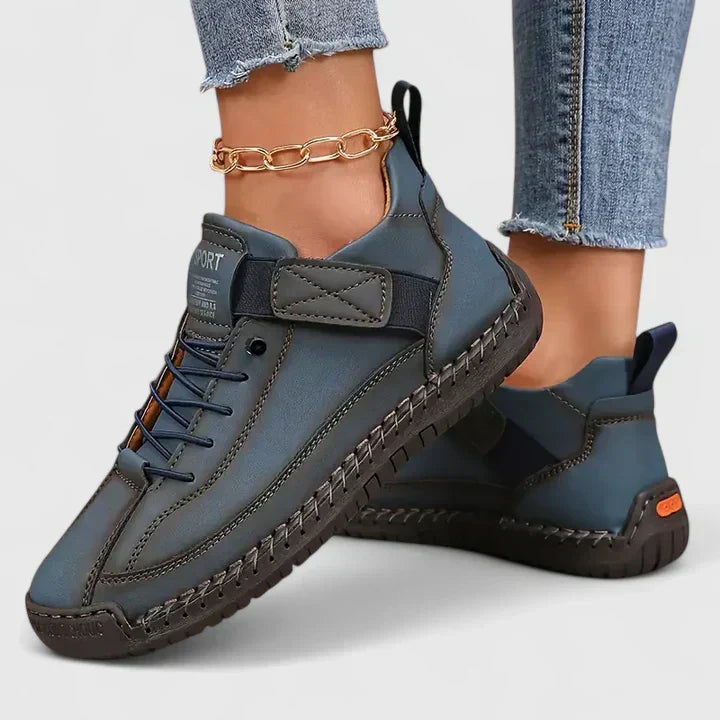 Davina | Cushioned Orthopaedic Wide Fit Sneakers – Dark Blue