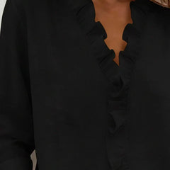 Etta | Ruffle Blouse with V-Neck