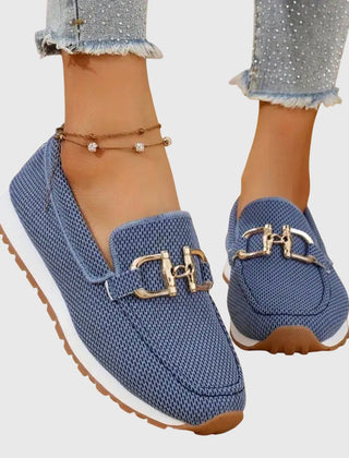 Katrien | Casual Orthopaedic Slip-On Loafers – Blue