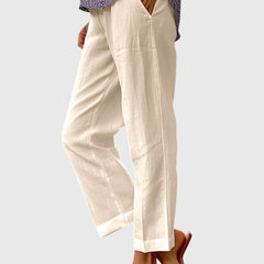 Hattie | Women's Tailored Straight Leg Pants – Khaki