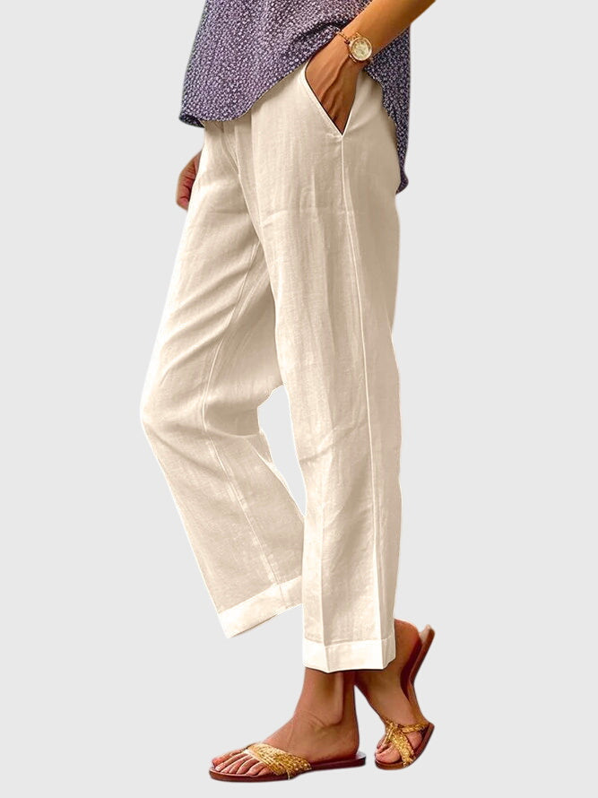 Hattie | Women's Tailored Straight Leg Pants – Khaki