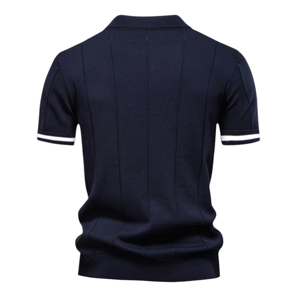 Bodhi | Knit Polo with Zip Collar