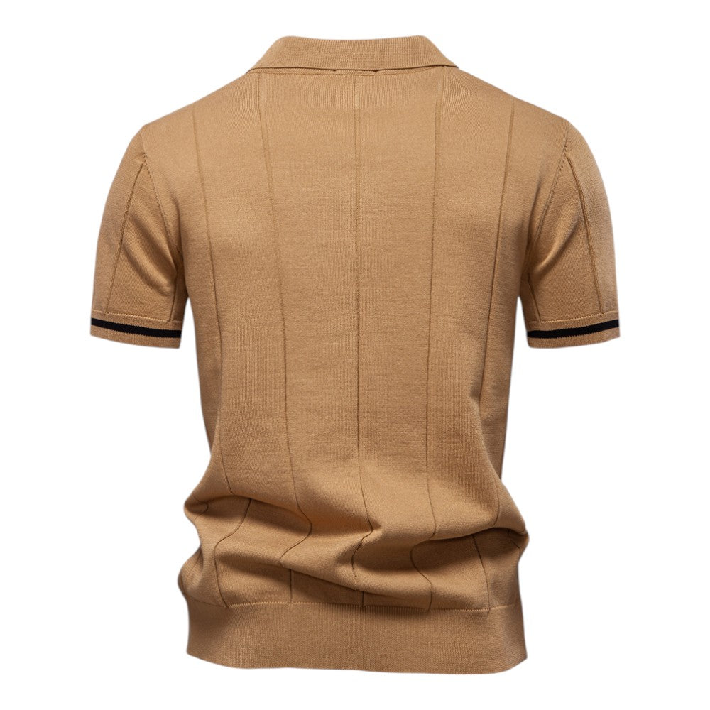 Bodhi | Knit Polo with Zip Collar