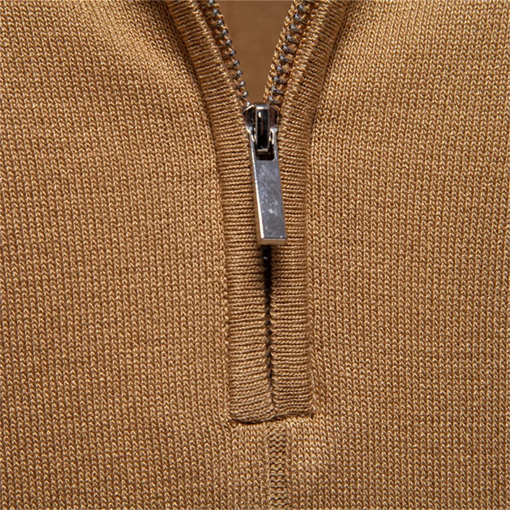Bodhi | Knit Polo with Zip Collar